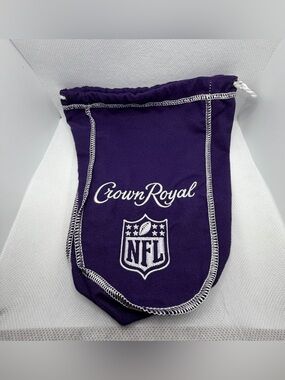 Crown Royal NFL Jersey Drawstring Bottle Bag - Purple Limited Edition Football